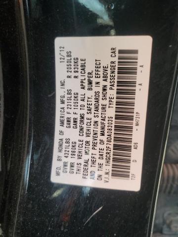 1HGCR2F78DA083035 - 2013 HONDA ACCORD EX Қара фото 12