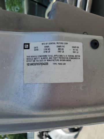 1G1AK55FX67834228 - 2006 CHEVROLET COBALT LS WHITE photo 12