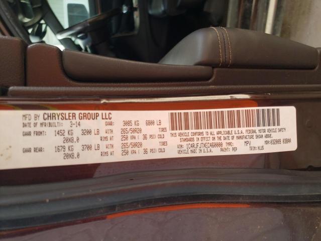 1C4RJFJTXEC460000 - 2014 JEEP GRAND CHER SUMMIT ყავისფერი ფოტო 12