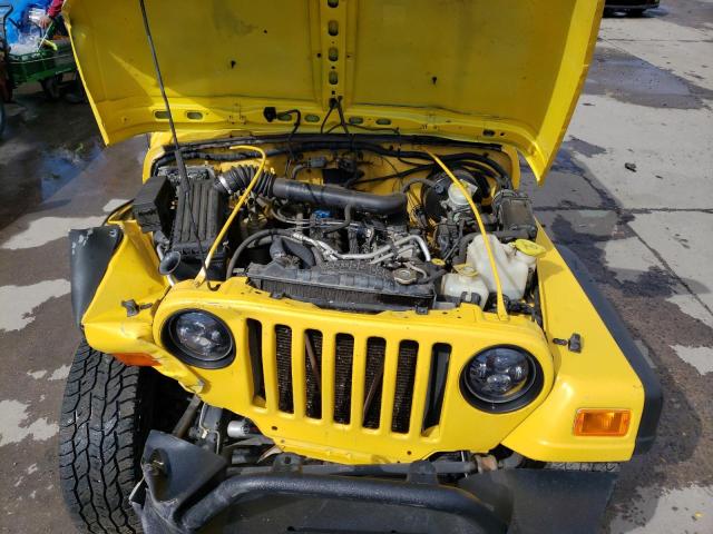 1J4FA49S01P326922 - 2001 JEEP WRANGLER / SPORT YELLOW photo 11