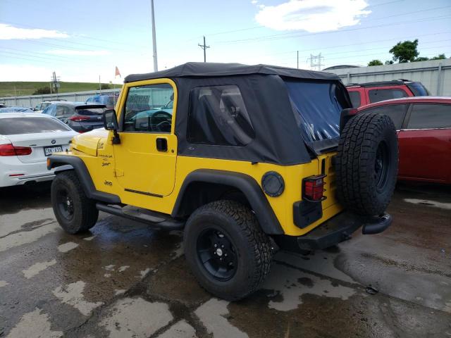 1J4FA49S01P326922 - 2001 JEEP WRANGLER / SPORT YELLOW photo 2