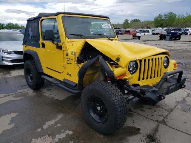 1J4FA49S01P326922 - 2001 JEEP WRANGLER / SPORT YELLOW photo 4