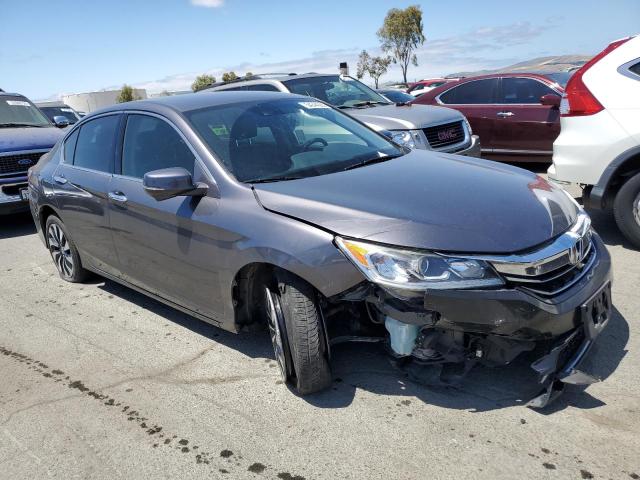 JHMCR6F39HC005164 - 2017 HONDA ACCORD HYBRID GRAY photo 4