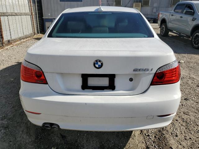 WBAN453588CT16817 - 2008 BMW 5 SERIES WHITE photo 6