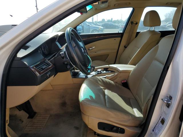 WBAN453588CT16817 - 2008 BMW 5 SERIES WHITE photo 7