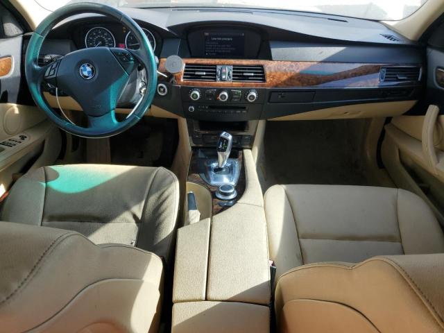 WBAN453588CT16817 - 2008 BMW 5 SERIES WHITE photo 8