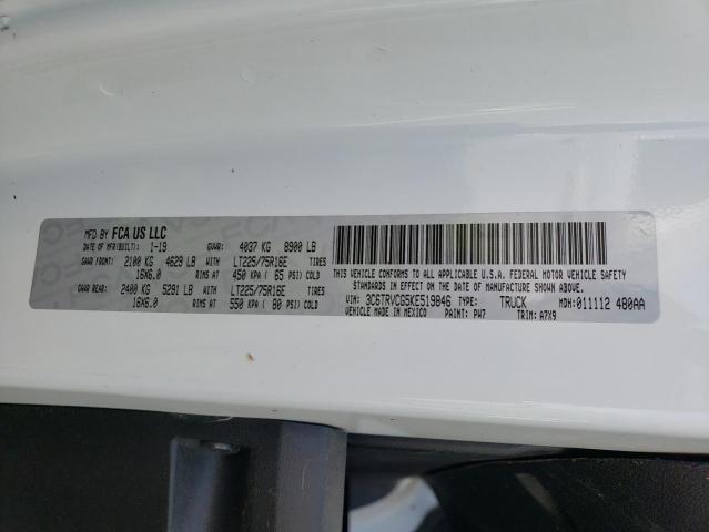 3C6TRVCG5KE519846 - 2019 RAM PROMASTER 2500 HIGH 白色 照片 13