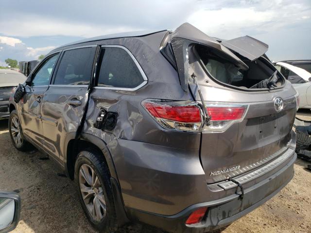 5TDJKRFH2ES035420 - 2014 TOYOTA HIGHLANDER XLE Boz foto 2