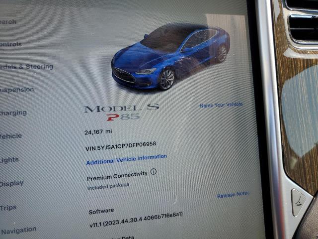 5YJSA1CP7DFP06958 - 2013 TESLA MODEL S BLUE photo 9