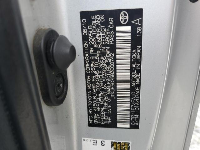 JTKJF5C75B3000742 - 2011 TOYOTA SCION TC 银色 照片 12