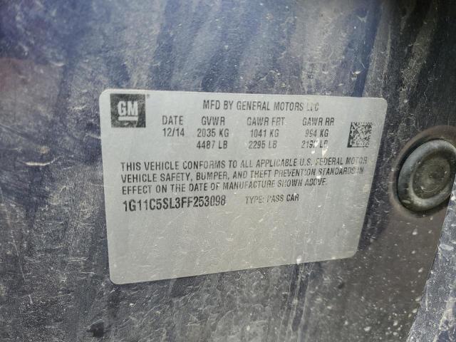 1G11C5SL3FF253098 - 2015 CHEVROLET MALIBU 1LT BLUE photo 13