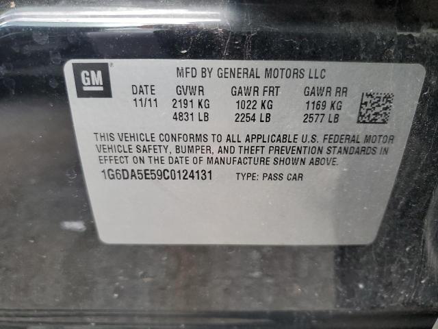 1G6DA5E59C0124131 - 2012 CADILLAC CTS BLACK photo 13