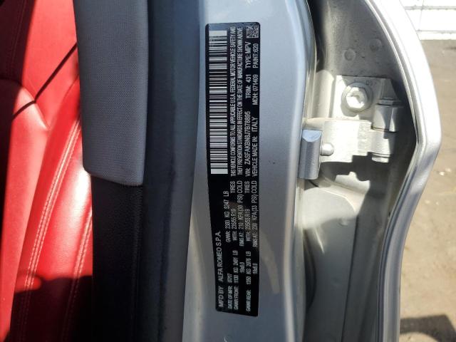 ZASFAKBN8J7B78895 - 2018 ALFA ROMEO STELVIO TI SILVER photo 12