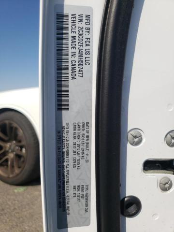 2C3CDZFJ4MH507477 - 2021 DODGE CHALLENGER R/T SCAT PACK WHITE photo 12