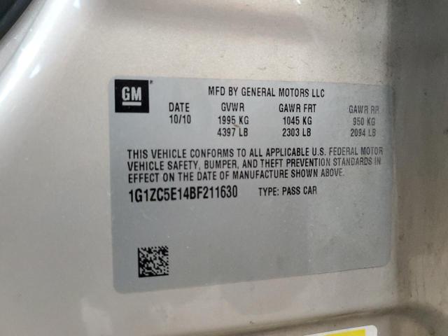 1G1ZC5E14BF211630 - 2011 CHEVROLET MALIBU 1LT 米色 照片 12