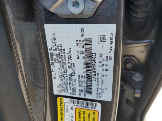 3LN6L5F99HR644933 - 2017 LINCOLN MKZ RESERVE ნაცრისფერი ფოტო 12