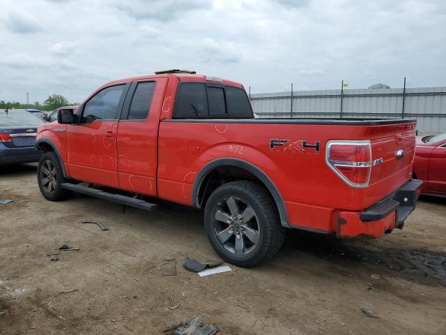 1FTFX1EF1BFA83706 - 2011 FORD F150 SUPER CAB RED photo 2