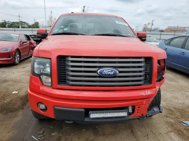 1FTFX1EF1BFA83706 - 2011 FORD F150 SUPER CAB RED photo 5