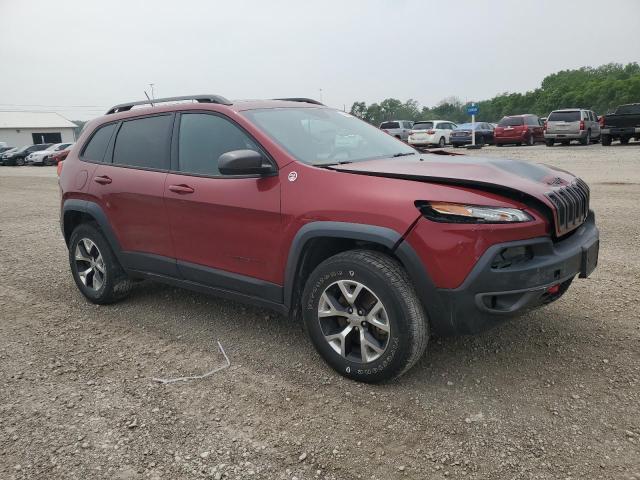 1C4PJMBS0FW733320 - 2015 JEEP CHEROKEE TRAILHAWK 勃艮第红 照片 4