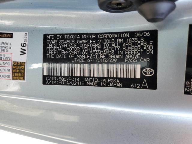 JTKDE167170152529 - 2007 TOYOTA SCION TC 蓝色 照片 12