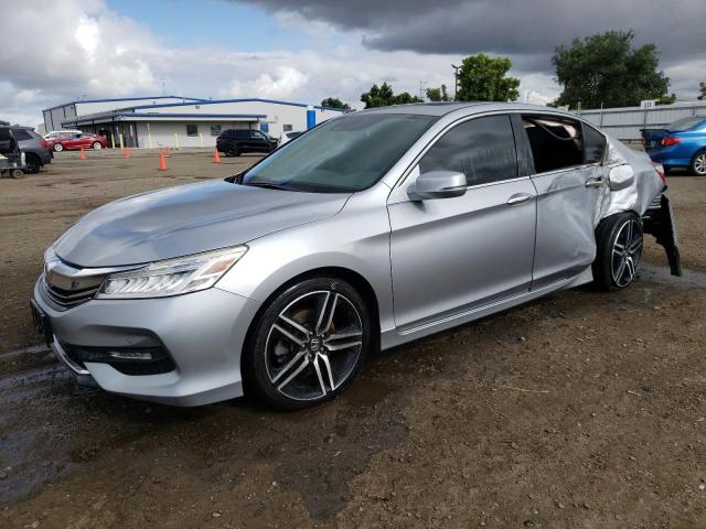 1HGCR3F92HA045488 - 2017 HONDA ACCORD TOURING SILVER photo 1