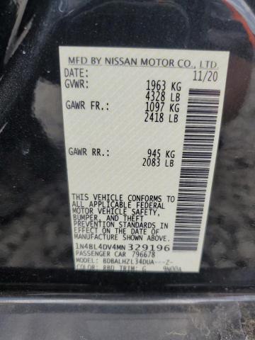 1N4BL4DV4MN329196 - 2021 NISSAN ALTIMA SV GRAY photo 12