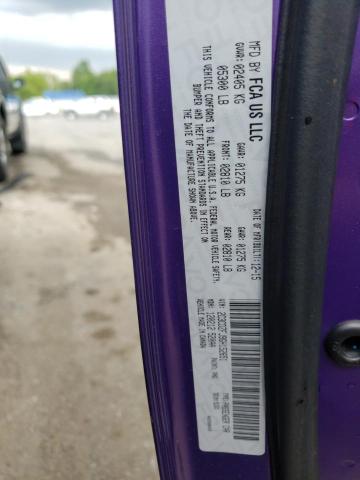 2C3CDZFJ9GH152651 - 2016 DODGE CHALLENGER R/T SCAT PACK PURPLE photo 12