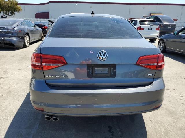 3VWLA7AJ7FM246038 - 2015 VOLKSWAGEN JETTA TDI GRAY photo 6