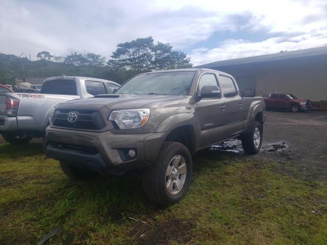 3TMMU4FN5EM071540 - 2014 TOYOTA TACOMA DOUBLE CAB LONG BED BROWN photo 2