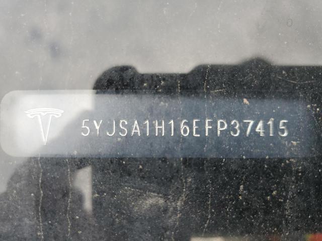 5YJSA1H16EFP37415 - 2014 TESLA MODEL S BLUE photo 12