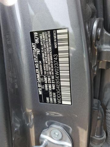 WDD3G4EB5KW023743 - 2019 MERCEDES-BENZ A 220 GRAY photo 12