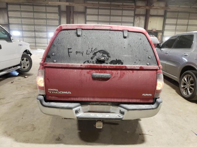 5TFTX4CN9BX010480 - 2011 TOYOTA TACOMA ACCESS CAB მუქწითელი ფოტო 6