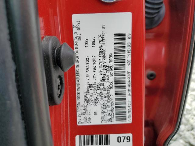 3TMCZ5AN5PM569217 - 2023 TOYOTA TACOMA DOUBLE CAB Bordo foto 12