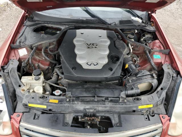 JNKCV51E45M211786 - 2005 INFINITI G35 RED photo 11