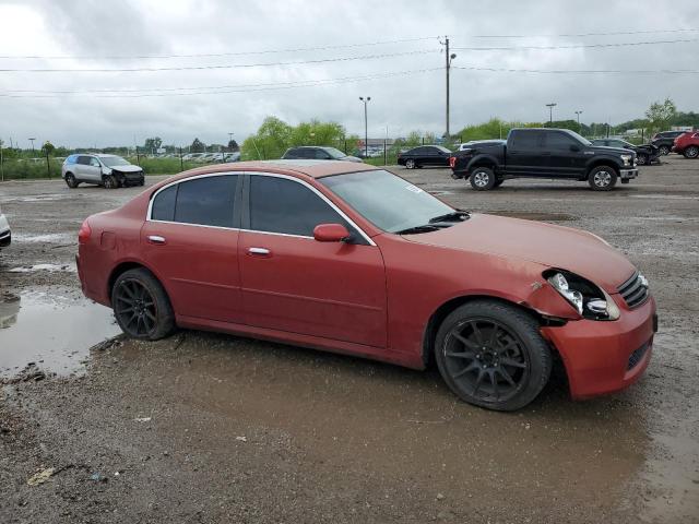 JNKCV51E45M211786 - 2005 INFINITI G35 RED photo 4