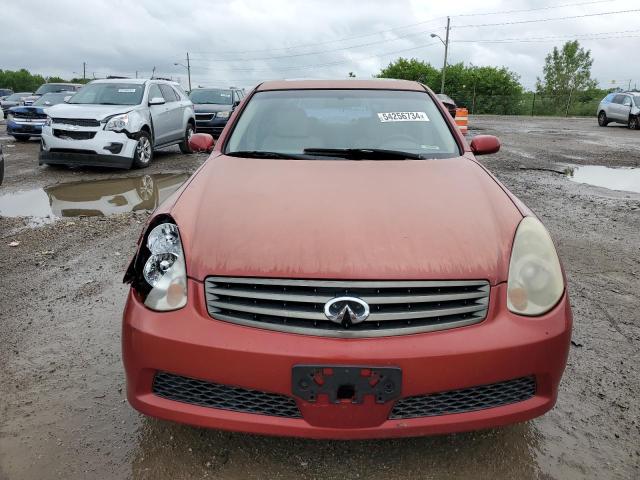 JNKCV51E45M211786 - 2005 INFINITI G35 RED photo 5