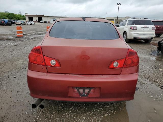 JNKCV51E45M211786 - 2005 INFINITI G35 RED photo 6