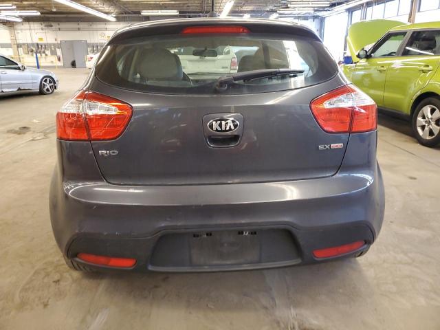 KNADN5A38F6451527 - 2015 KIA RIO EX GRAY photo 6