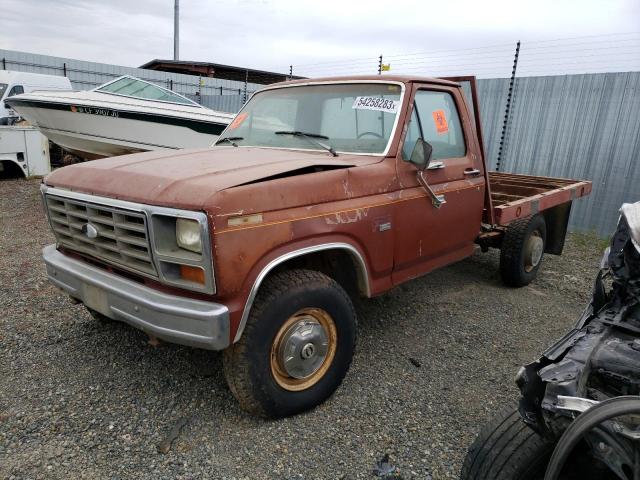 1FTHF2615FPB13102 - 1985 FORD F250 BROWN photo 1