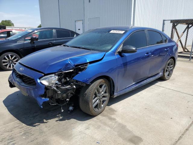 3KPF34AD2ME360989 - 2021 KIA FORTE GT LINE BLUE photo 1