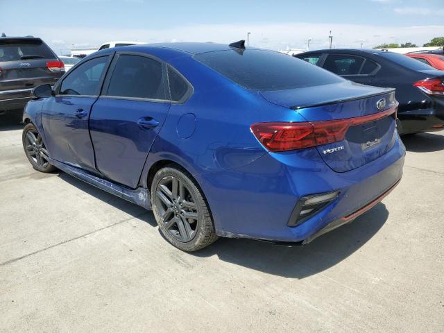 3KPF34AD2ME360989 - 2021 KIA FORTE GT LINE BLUE photo 2