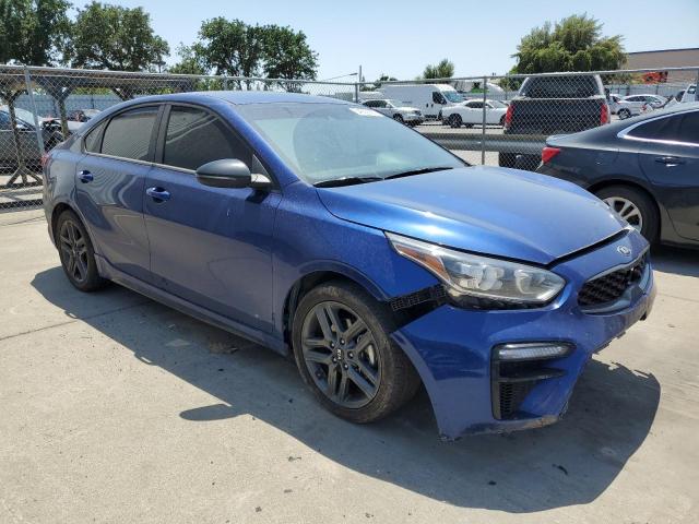 3KPF34AD2ME360989 - 2021 KIA FORTE GT LINE BLUE photo 4