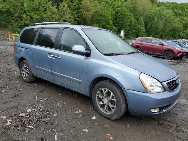 KNDMH4C73E6540408 - 2014 KIA SEDONA EX BLUE photo 4