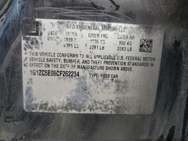 1G1ZC5E08CF262234 - 2012 CHEVROLET MALIBU 1LT GRAY photo 13