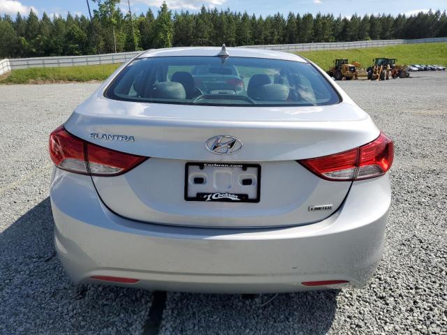 5NPDH4AEXDH193522 - 2013 HYUNDAI ELANTRA GLS SILVER photo 6