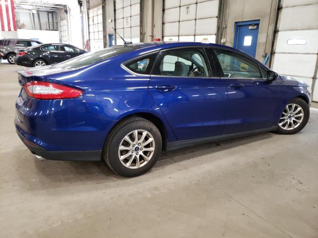 3FA6P0G79FR288088 - 2015 FORD FUSION S BLUE photo 3