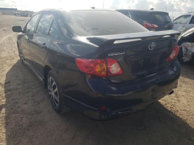1NXBU40E09Z050303 - 2009 TOYOTA COROLLA BASE BLACK photo 3