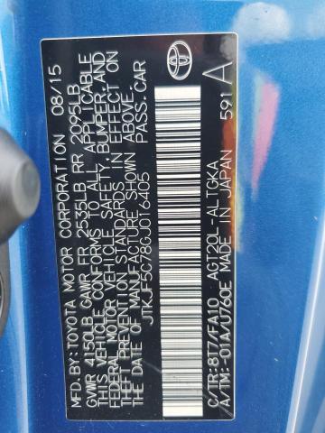 JTKJF5C78GJ016405 - 2016 TOYOTA SCION TC 蓝色 照片 14