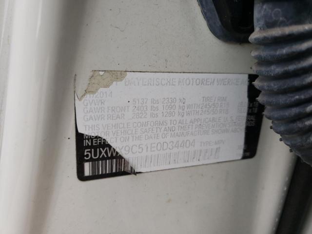 5UXWX9C51E0D34404 - 2014 BMW X3 SDRIVE2 XDRIVE28I WHITE photo 12