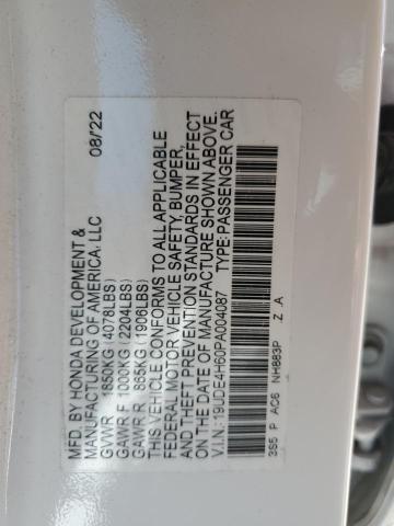 19UDE4H60PA004087 - 2023 ACURA INTEGRA A-SPEC TECH WHITE photo 12